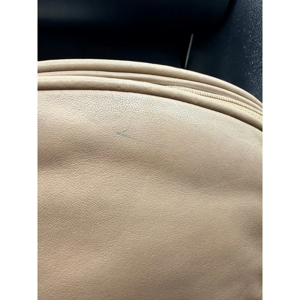 Etra Taupe Leather Slouchy Crossbody Clutch Bag Soft Minimalist